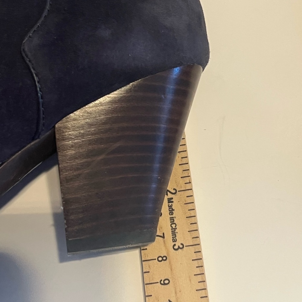ASH GANG NAVY BLUE SUEDE BOOTIE SZ 40 VGUC WESTERN COWGIRL - Picture 8 of 12